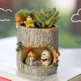 thumbnail image 3 of Magazine Plants Flower Pots Brush Pots Ornaments for Succulent Plants Pot Decorated Desk,Garden,Living Room with Sweet Hedgehog Family, 3 of 9