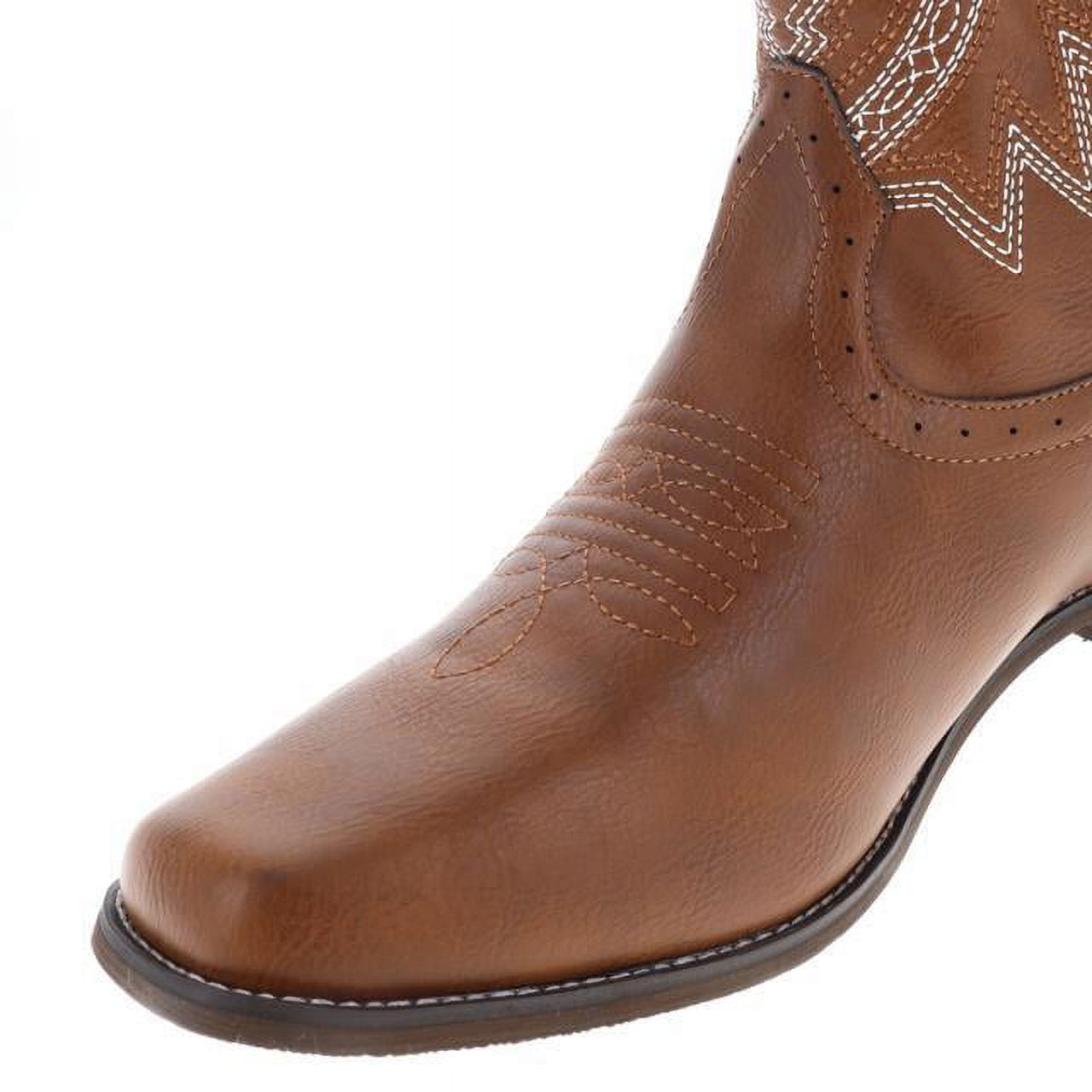 Searchers SC200917BRM Brown Cowboy Boots for Men Square Toe
