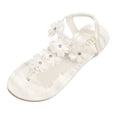 thumbnail image 2 of Ytobaz Flat Sandals for women Floral T Strap Clear Band Sandals Open Toe Slingback Shoes Beach Vacation Wedding Travel Daily Casual Footwear, 2 of 9