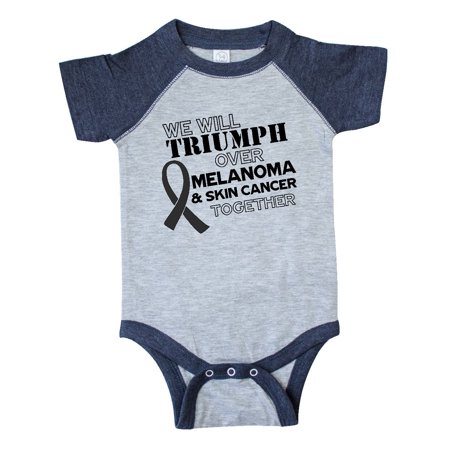

Inktastic We Will Triumph Over Melanoma and Skin Cancer Together Gift Baby Boy or Baby Girl Bodysuit