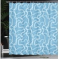 thumbnail image 4 of Ambesonne Train Track Shower Curtain, Swirl Railroads, 69"Wx84"L, Blue Pale Blue White, 4 of 5