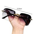 thumbnail image 3 of YAOBAMM Anti-UV Sunglasses Sunglasses Eye Protection Rimless Gradient Color Sunscreen UV Decorative Outdoor Vacation Beach Eyewear, 3 of 5