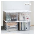thumbnail image 5 of Citylife 54 Quart Stackable Storage Plastic Storage Box with Tight Locking Lid Clear Storage Box Chest, Plastic Container for Organizing Clothes in Closet, 4-Pack, 5 of 8