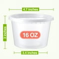 thumbnail image 3 of BagDream Food Storage Containers 60 Set 16oz Plastic Deli Containers with Lids, Slime, Soup, Meal Prep Containers, 3 of 7