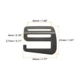 thumbnail image 2 of Unique Bargains 1.26' 32mm Webbing Release G Hook Buckle Adjusters for Backpack Strap, 4Pack Matte Black, 2 of 5