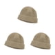 thumbnail image 1 of Gorros de punto cálidos Minnieouse de lana de calavera para hombres amarillo claro, 1 of 6
