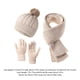 thumbnail image 3 of Yunuuuoa Winter Knit Hat Scarf Gloves Set Thermal Cold Weather Outdoor Accessories for Men Women Soft Fleece Lined Windproof Snow Skiing Hiking, 3 of 6