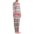 thumbnail image 3 of Secret Treasures Women's and Women's Plus Fuzzy Luxe Long Sleeve Top and Pants Pajama Set, 2-Piece, 3 of 6