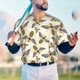 thumbnail image 6 of Balery Flying Bees1 Baseball Jersey for Men Casual Button Down Shirts Short Sleeve Active Team Sports Uniform-X-Large, 6 of 9