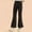 Black, variant on Girls Flared Pants Winter Warm Lined Trousers Soft Comfortable Casual Outfit Micro Bottom Leggings