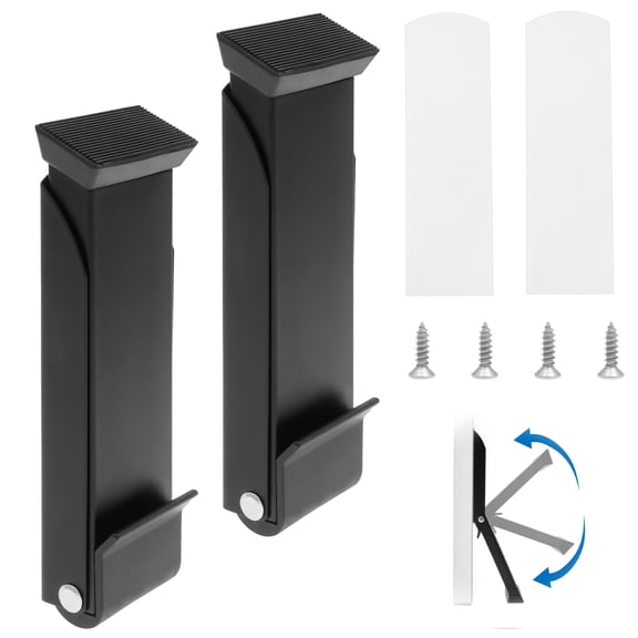 Door Stopper No Drilling Doorstopper Kick Down Doorstop for Bottom of Door Foot Operated Doorstopper for Indoor and Outdoor Use Black