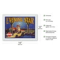 thumbnail image 2 of Evening Star - Red Ball California Lemons - Vintage Fruit Crate Label c.1930s - Japanese Unryu Rice Paper Art Print (Unframed) 12 x 16 in, 2 of 4