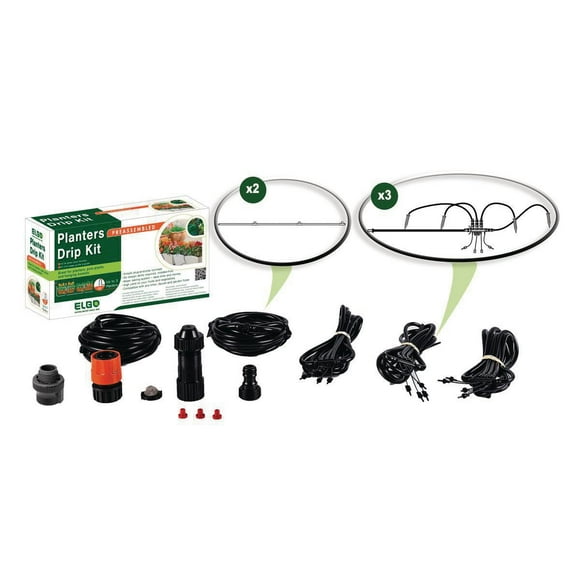 Kit d'irrigation goutte à goutte Elgo Irrigation Spike pour 12 pots ou 3 jardinières