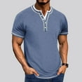 thumbnail image 2 of fatyb Summer Casual Shirts for Men Summer V Neck Tee Shirts Mens Lightweight Pullover Short Sleeve Tops, 2 of 6
