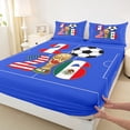 thumbnail image 4 of Erosebridal Cartoon Soccer Trophy Bed Sheets,Western Football Sport Games King Sheets For Kids Teens 4pcs, 4 of 6