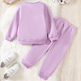 thumbnail image 6 of TOWED22 Kids Toddler Girl Fall Winter Outfits 2pcs Long Sleeve Soft Top and Pants Set Cute Print Clothes Clothing Set(Purple,3-4 Y), 6 of 8