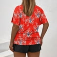 thumbnail image 4 of Aloohaidyvio Plus Size Shirts for Women,Women's Trendy Boho Print T Shirts Summer Soft Basic Tees Short Sleeve Round Neck Tunic Tops Loose Dressy Blouse, 4 of 5