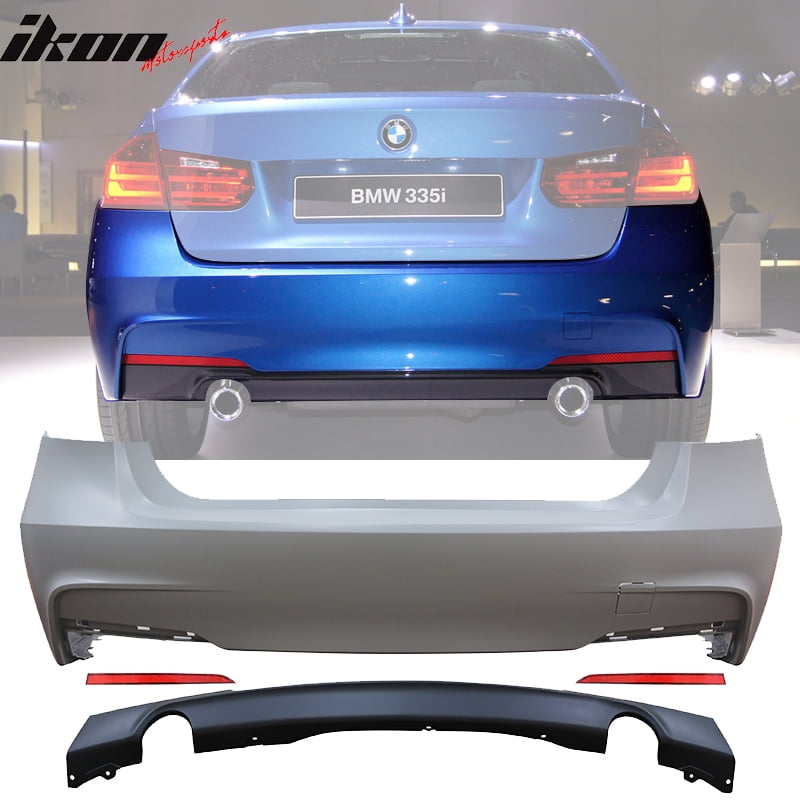 Compatible With 12 18 Bmw F30 3 Series Mt M Sport Sedan Rear Bumper Cover Lip Diffuser Walmart Com Walmart Com