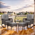 thumbnail image 2 of POCASSY Wicker Outdoor Rocking Chair, 2 of 11