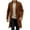 B-Brown, variant on Men's Peacoat Notched Collar Double Overcoat Warm Fall Winter Trench Coat for Daily Outerwear Brown Size: S