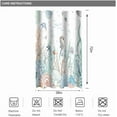 thumbnail image 5 of Nautical Coastal Shower Curtain Teal Ocean Coral Starfish Seashell Decorative Bathroom Curtain 36x72Inch Washable Polyester Fabric Underwater Marine Life Beach Shower Curtains Set with 6 Hooks, 5 of 6