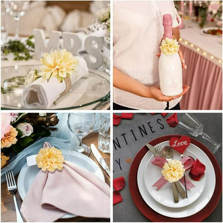 Diy Floral Flower Napkin Rings FLORAL NAPKIN RINGS HOME DECOR