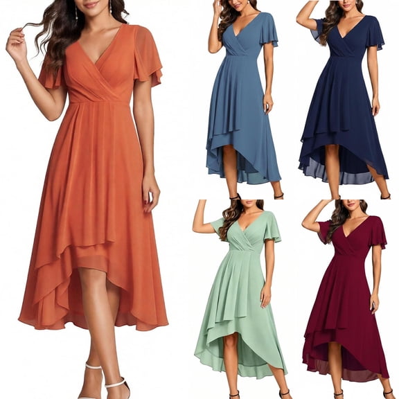 Dxzfnsa Women Casual Summer Floral Maxi Sundress V Neck Bow Tie Flowy Boho Beach Long Dress 2026 S-2XL