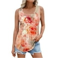 thumbnail image 2 of Women's Summer Solid Color Round Neck Sleeveless Casual Tank Top With Loose Fit For Everyday, 2 of 5