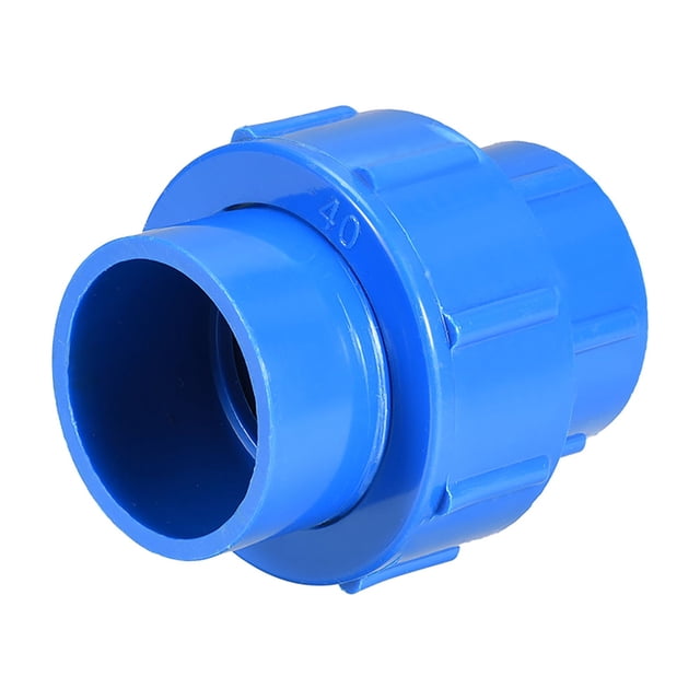 Conector rápido de unión de fitting de tubería de 20mm x 20mm, socket de solvente, azul, 40mm x 40mm