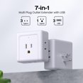 KOOSOM Outlet Extender, Outlet Splitter with 4 Outlets & 3 USB Ports