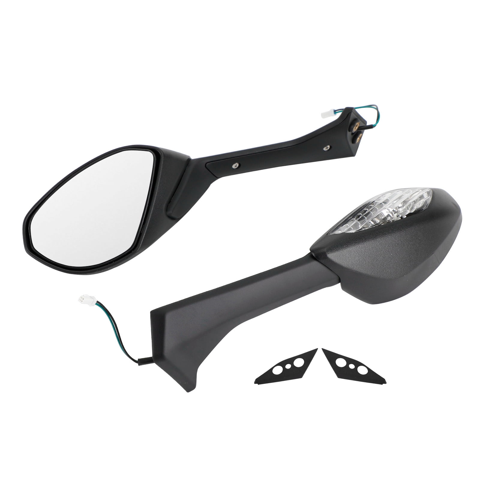 Krator Black OEM Style Racing Mirrors w/ Turn Signals