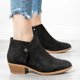 thumbnail image 4 of NECHOLOGY Botas Mujer Adulto Femenino Zapatos Botines para mujer Botas al tobillo con cremallera gruesa de sólida para niñas a la para mujer (Black, 6), 4 of 7