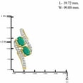 thumbnail image 2 of 1 3/4 Carat T.G.W. Emerald And White Diamond Accent 14K Gold over Silver 3-Piece Jewelry set, 2 of 7