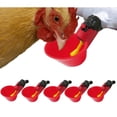 thumbnail image 1 of Bebedero automático para aves de corral, 6 PCS Bebedero para aves de corral, Bebedero de agua para pollos, Bebederos automáticos Bebederos de plástico Patios rojos Pato Pájaro Codorniz Paloma Gallina Cuenco de alimentación de agua H42 esquí esquí Gafas de esquí, 1 of 5