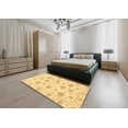 thumbnail image 4 of Ahgly Company Indoor Rectangle Abstract Chrome Gold Yellow Oriental Area Rugs, 2' x 3', 4 of 6