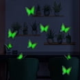 thumbnail image 3 of Kitchen Green Plant Wall Stickers 6PCS Luminous Double-Layer 3D Butterfly, 3 of 10