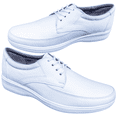 thumbnail image 4 of Zapatos Blancos Hombre Enfermeria Piel Vacuno ideal para Clinicas, Hospitales y Hoteles, 4 of 6