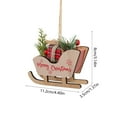 thumbnail image 3 of Christmas Tree Decorations,Wooden Sleigh Christmas Tree Ornament, 3 of 6