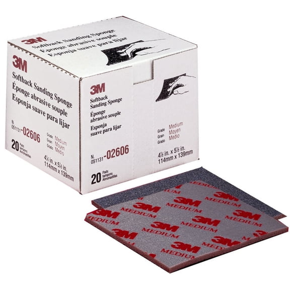 3M 02606, Softback Sanding Sponge, Medium