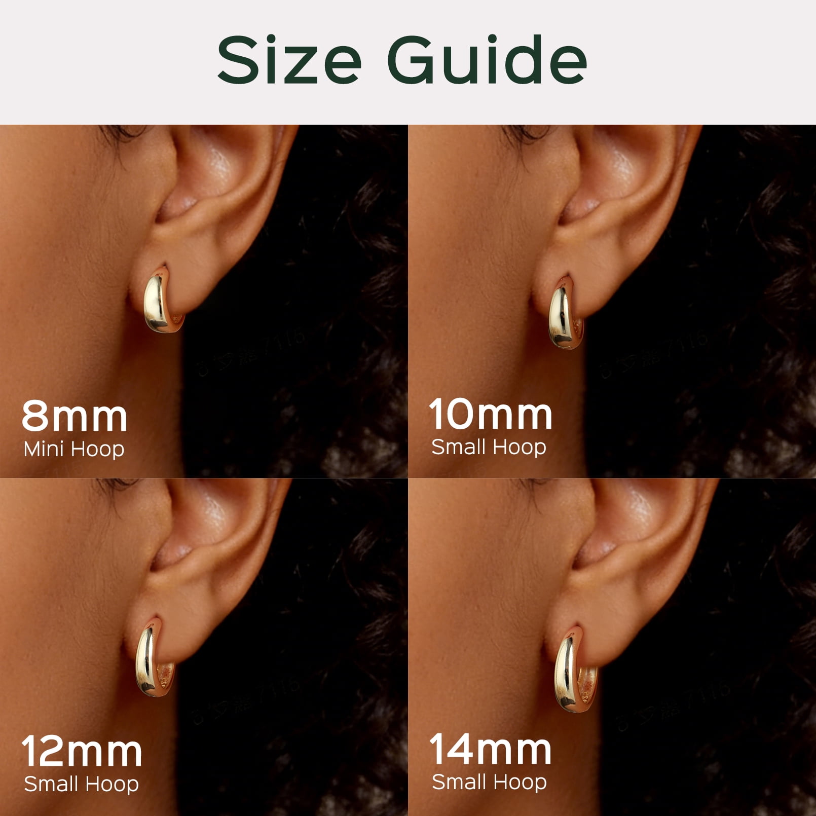 ChicSilver Solid 925 Sterling Silver Earrings Small Chunky Silver Earrings for Women 14K Gold Plated Small Hoop Earrings Silver Hypoallergenic Earrings Small Thick Huggie Hoops Earrings