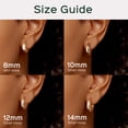 thumbnail image 5 of ChicSilver Solid 925 Sterling Silver Earrings Small Chunky Silver Earrings for Women 14K Gold Plated Small Hoop Earrings Silver Hypoallergenic Earrings Small Thick Huggie Hoops Earrings, 5 of 9