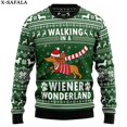 thumbnail image 2 of Lindos suéteres de punto navideños con diseño de perro salchicha, divertidos suéteres de regalo de Navidad y Halloween, tops para parejas, fiestas, unisex, casuales, 3, 2 of 5