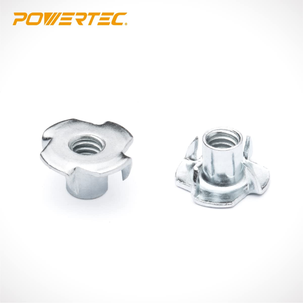 POWERTEC 50Pack Pronged Tee Nuts 1/4 inch - 20 by 7/16-inch (QTN1113) - image 3 of 5