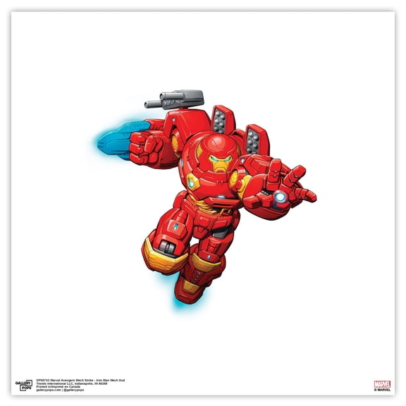 Gallery Pops Marvel Avengers Mech Strike - Iron Man Mech Suit Wall Art, Unframed Version, 12" x 12"
