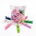 thumbnail image 5 of WHAMVOX 70-Piece Pegboard Clips Set with Nails for Cork Boards, Wooden Decorative Craft Clips for Projects, 5 of 8
