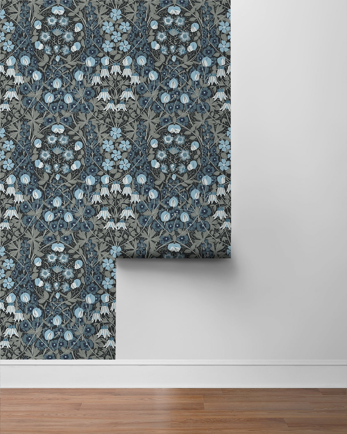 NextWall Bluestone Tulip Garden Peel and Stick Wallpaper