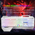 thumbnail image 2 of LexonElec Wireless RGB Backlit Gaming Keyboard & Mouse Set, Black, 2 of 6