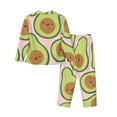thumbnail image 2 of Bingfone Womens Pajama Sets Cute Avocado Print,Long Sleeve Loungewear Pajamas Set-Large, 2 of 9