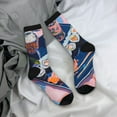 thumbnail image 4 of JUNZAN Colorful Sushi Food Art Mens Funny Socks for Men Women Colorful Fun Novelty Crew Patterned Socks, 4 of 6