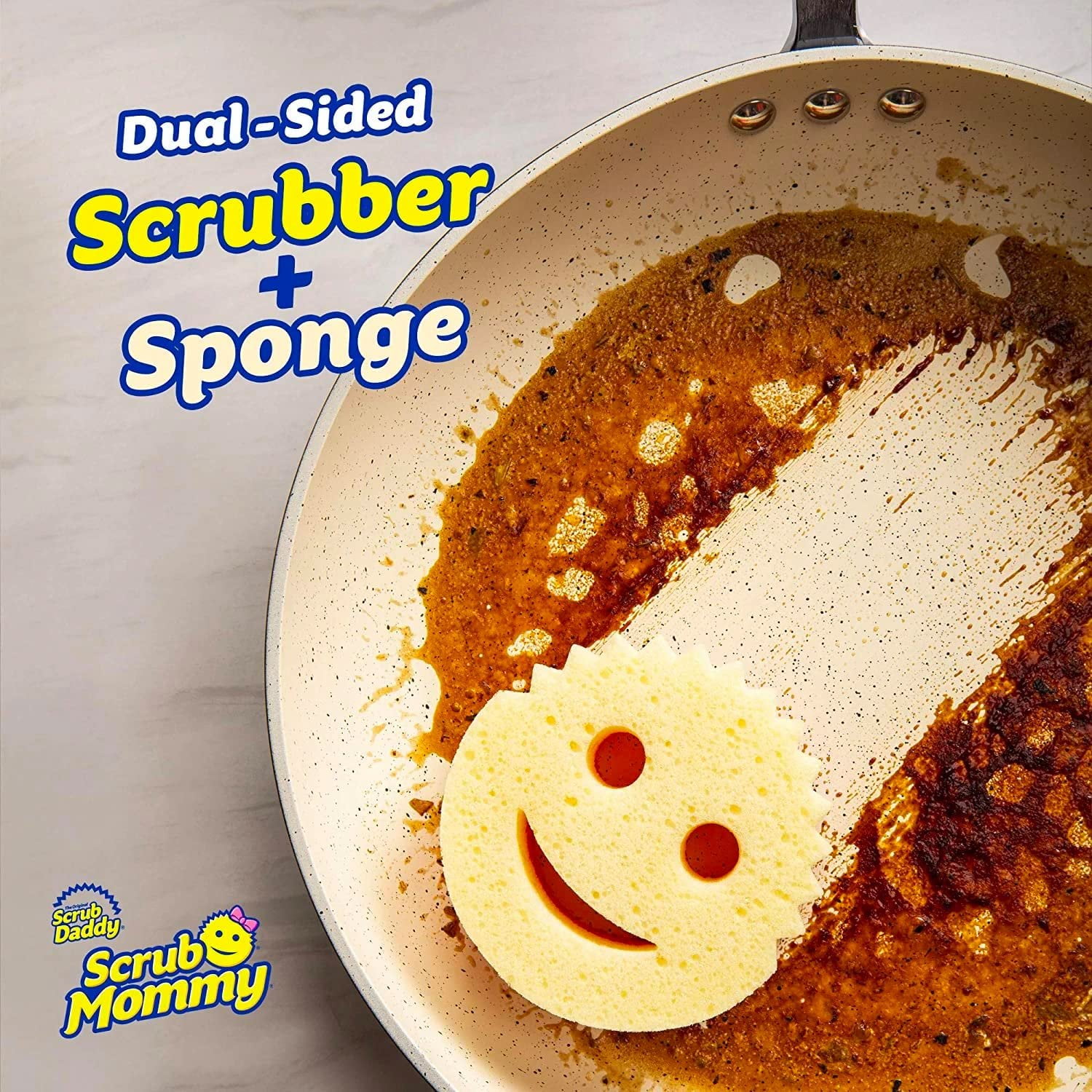 Scrub Daddy Original Plus Mommy Sponge w/Cif 16.9 oz. All Purpose Cleaning  Cream Original - Multi-Surface 3 count bundle